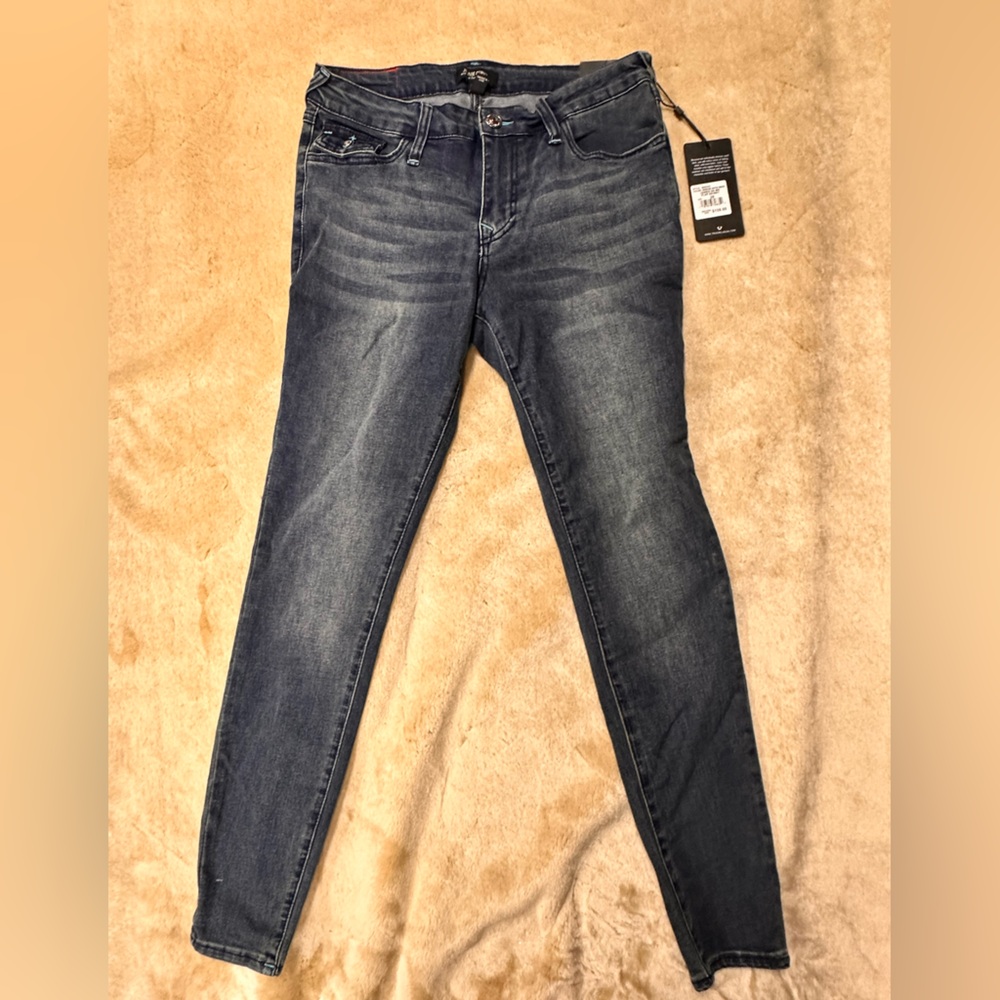 True Religion Women's Skinny Jeans - Dark Wash Blue
